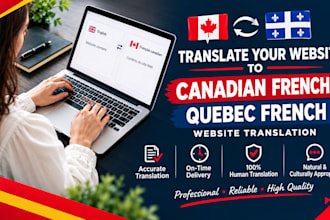 translate english to canadian french quebec french website translation
