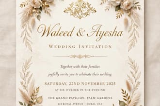 design luxury wedding invitation card and birthday invit