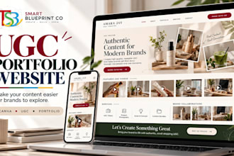 canva ugc portfolio landing page design or redesign for ugc content creators