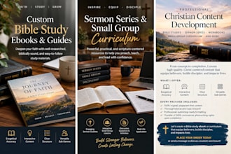 craft a well researched bible study ebook or group curriculum