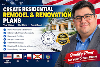 create residential remodel and renovation plans