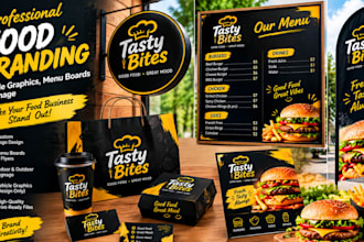 design food truck branding, vehicle graphics, menu boards and signage