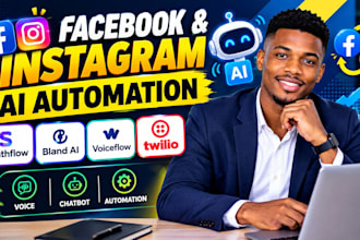 build facebook and instagram ai automation synthflow bland ai voiceflow twillio