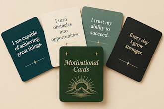 design custom affirmation cards, collectible card, printable card deck, card box