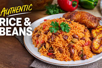 create authentic rice and beans with cooking instruction