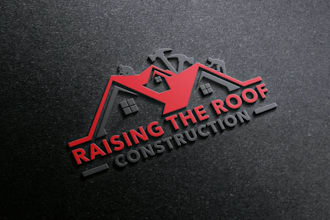make awesome architecture,roofing, construction logo