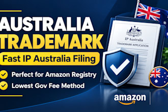 file australian trademark for amazon brand registry and shopify via IP australia