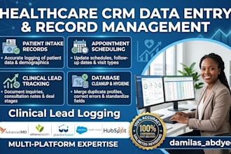 do healthcare CRM data entry patient record management and clinical lead logging