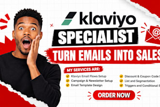 be your klaviyo email marketing expert klaviyo automation flows setup for brand