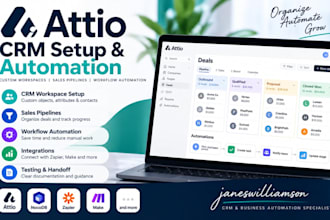 set up and customize attio CRM sales pipelines and workflow automation