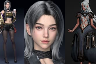 stylized 3d game ready character 3d modeling rigged for unity unreal engine game
