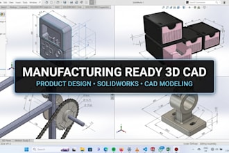 design custom 3d cad product enclosures and product housing in solidworks