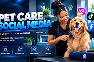 manage social media for pet grooming, daycare and pet care businesses