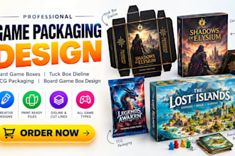 design card game box, tuck box dieline, tcg packaging, board game box design