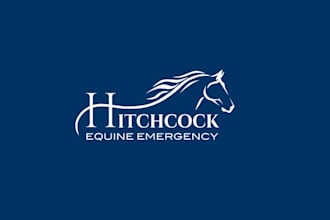 design a classic simple logo for an equine veterinary clinic