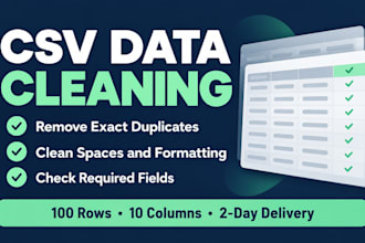 clean validate and format your CSV data