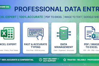 do data entry, typing, copy paste and excel spreadsheet work