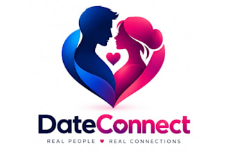 design dating app and dating logo with victor file