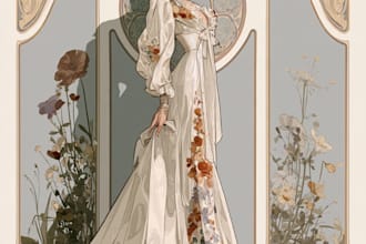 do illustrations in art nouveau style