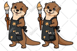 draw a custom kawaii character or cute cartoon mascot