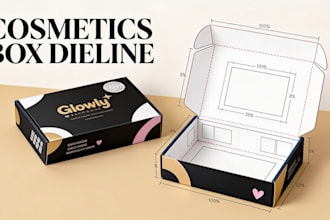 create cosmetics box artwork print ready prepress dieline preparation setup