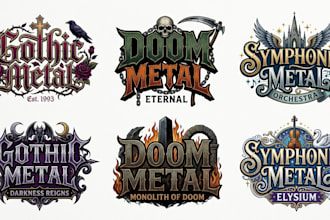 design gothic metal, doom metal and symphonic metal logo