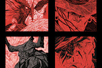 create a true woodcut or linocut illustration