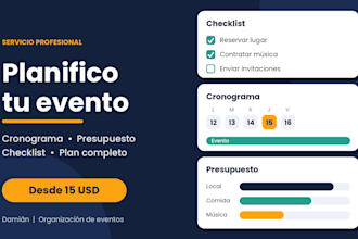 organizo eventos grandes o pequeños
