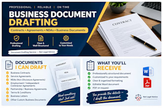 draft and format professional business documents