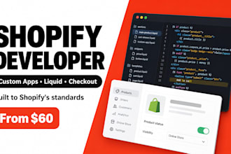 be your shopify developer for custom apps, liquid and theme development