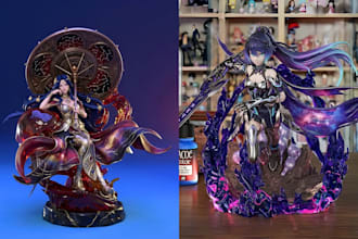 3d print and paint custom anime figure resin miniature statue resin figurine stl