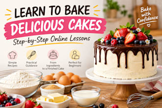 teach you how to bake cake