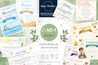 create custom canva designs for your business or personal needs