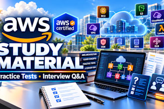 create AWS study material and interview questions