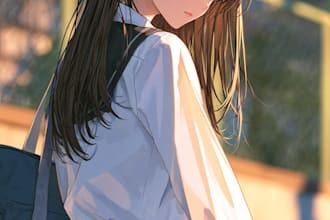 anime character an illustration and anime character