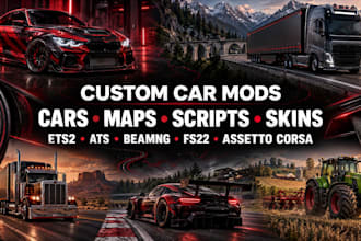 make ets2, ats, beamng, fss2, assetto corsa custom cars, maps, scripts, skins