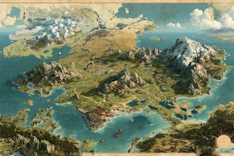 illustrate medieval fantasy map