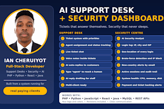 build an ai support ticket system and security monitoring dashboard