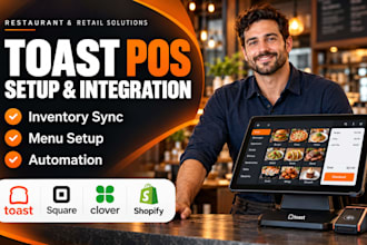 setup toast pos square pos clover pos shopify pos inventory sync automation menu