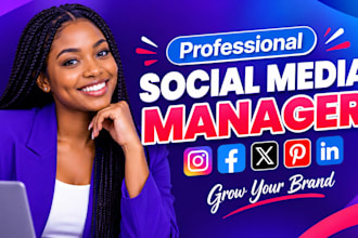 be your social media manager and manage your instagram and facebook as an expert