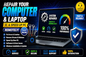 repair and fix windows computer, laptop and PC optimization