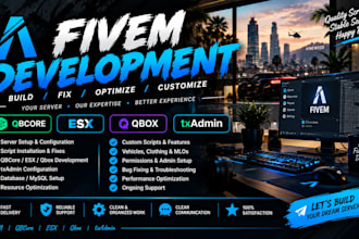 develop custom fivem scripts for qbcore esx and qbox