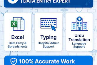 be your medical virtual assistant for data entry and admin support