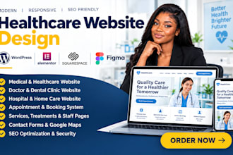 design medical healthcare home care dental clinic website hospital website