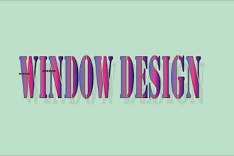 design a modern storefront window graphic