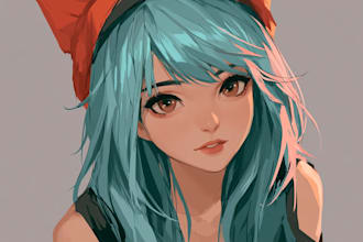anime character an illustration and anime character