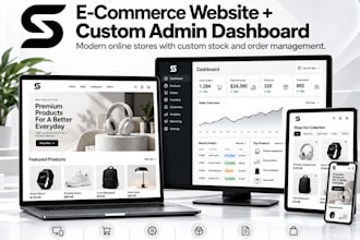 build an ecommerce website with a custom admin dashboard