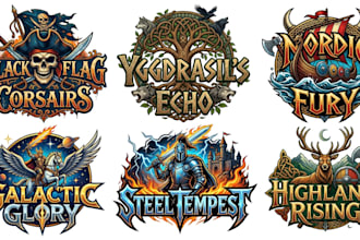 design pirate metal, folk metal and power metal logo