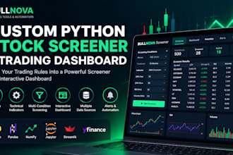 build a custom python stock screener and trading dashboard
