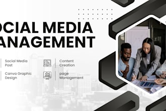 be your social media manager and create canva post designs